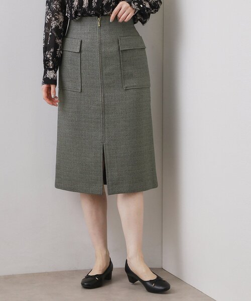 index（インデックス）の「フロントジップタイトスカート【洗濯機OK/イージーアイロン】（スカート・レディース・チャコール/ベージュ系その他2/アイボリー系3・36/38/40/42）」の9枚目の写真