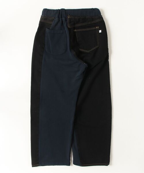 FACETASM(ファセッタズム)の「FACETASM/ファセッタズム/DENIM MERGINGSWEAT PANTS(その他パンツ・メンズ・ブラック・3)」の2枚目の写真