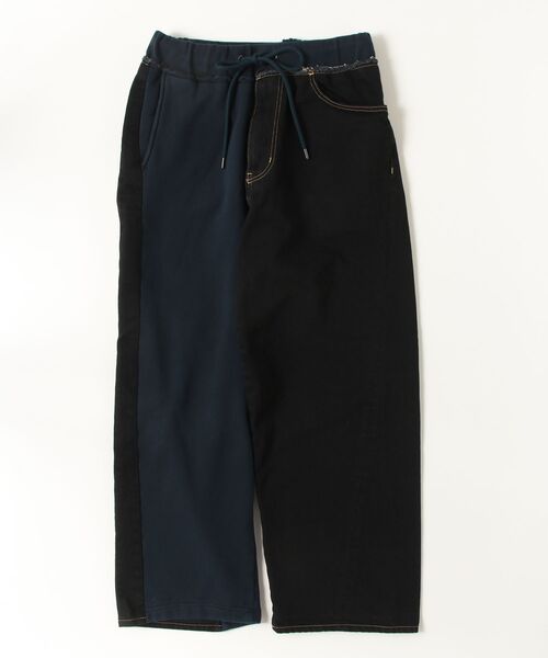 FACETASM（ファセッタズム）の「FACETASM/ファセッタズム/DENIM MERGINGSWEAT PANTS（その他パンツ・メンズ・ブラック・3）」の5枚目の写真