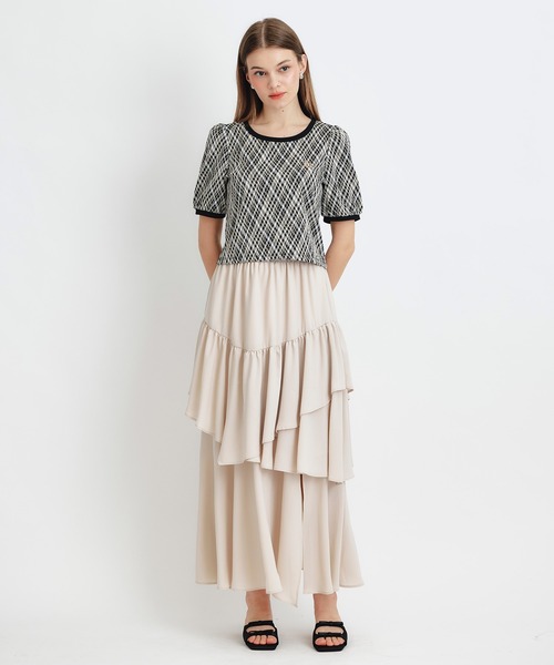 REDYAZEL（レディアゼル）の「チェックジャガードカットロゴプルオーバー（Tシャツ/カットソー・レディース・ネイビー/ブラック系その他/グリーン/ホワイト・FREE）」の17枚目の写真