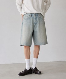 その他 デニム バギー ハーフパンツ」に該当するブルー・ネイビー/青色