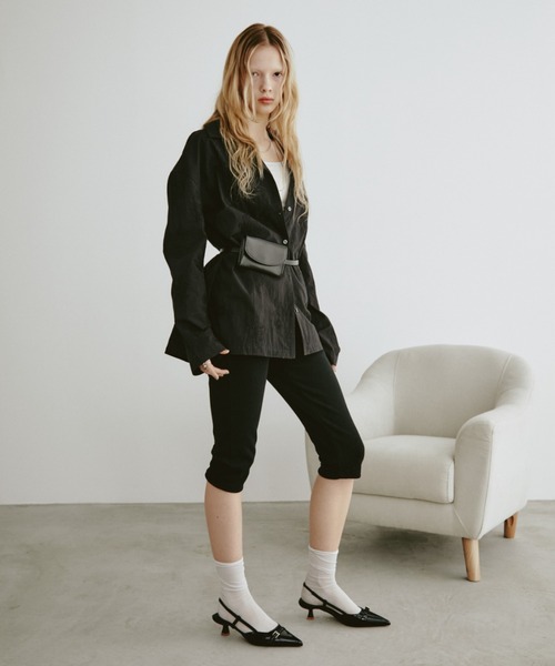 Aunt Marie's(アントマリーズ)の「フェイクレザーベルトミニバッグ(ハンドバッグ・レディース・ブラック/ブラウン・FREE)」の5枚目の写真