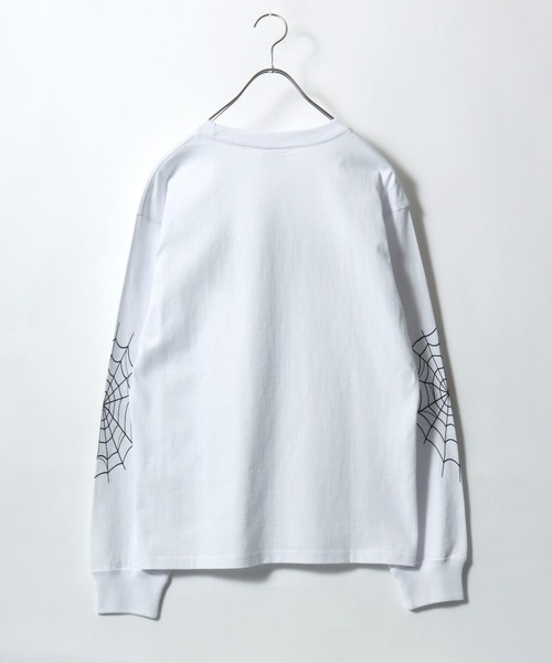 Salong hameu（サロン ハミュー）の「袖プリント グランジロゴ ロングスリーブTシャツ/ロンT/トライバル刺繍/韓国ストリート/ユニセックス（Tシャツ/カットソー・メンズ・ホワイト/ブラック系その他2/カモフラージュ/ホワイト系その他/ブラック/ブラック系その他・M/L）」の19枚目の写真
