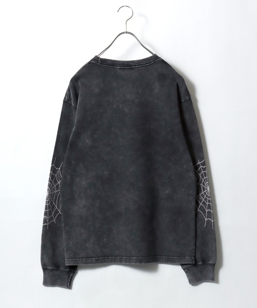 Salong hameu（サロン ハミュー）の「袖プリント グランジロゴ ロングスリーブTシャツ/ロンT/トライバル刺繍/韓国ストリート/ユニセックス（Tシャツ/カットソー・メンズ・ホワイト/ブラック系その他2/カモフラージュ/ホワイト系その他/ブラック/ブラック系その他・M/L）」の7枚目の写真