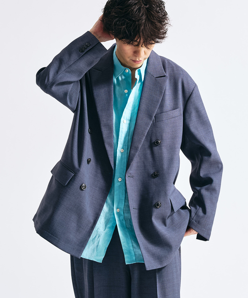 417 EDIFICE（フォーワンセブンエディフィス）の「【EVALET / エバレット】メッシュ Wワイドセットアップ ”WEB限定”（セットアップ・メンズ・グレー/チャコールグレー/ベージュ・LARGE/MEDIUM/SMALL/X-SMALL）」の4枚目の写真