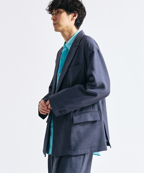 417 EDIFICE（フォーワンセブンエディフィス）の「【EVALET / エバレット】メッシュ Wワイドセットアップ ”WEB限定”（セットアップ・メンズ・グレー/チャコールグレー/ベージュ・LARGE/MEDIUM/SMALL/X-SMALL）」の6枚目の写真