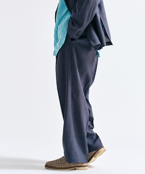 417 EDIFICE（フォーワンセブンエディフィス）の「【EVALET / エバレット】メッシュ Wワイドセットアップ ”WEB限定”（セットアップ・メンズ・グレー/チャコールグレー/ベージュ・LARGE/MEDIUM/SMALL/X-SMALL）」の11枚目の写真