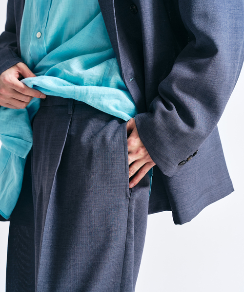 417 EDIFICE（フォーワンセブンエディフィス）の「【EVALET / エバレット】メッシュ Wワイドセットアップ ”WEB限定”（セットアップ・メンズ・グレー/チャコールグレー/ベージュ・LARGE/MEDIUM/SMALL/X-SMALL）」の15枚目の写真