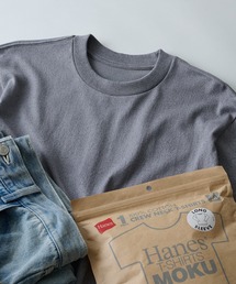 【Hanes】1P Hanes T-SHIRTS MOKU クルーネックロングスリーブTシャツ