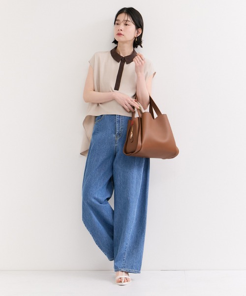 le cercle ADAM ET ROPE'(ルセルクルアダムエロペ)の「2WAYフォルムバッグ(ショルダーバッグ・レディース・ブラック/イエロー系その他3・FREE)」の5枚目の写真