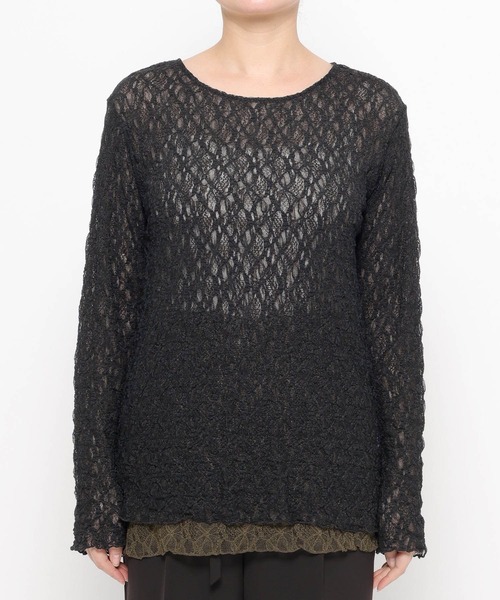 LEPSIM（レプシィム）の「《オフィスライン》レース2WAYプルオーバー　647856（Tシャツ/カットソー・レディース・ブラック/オフホワイト・FREE）」の16枚目の写真