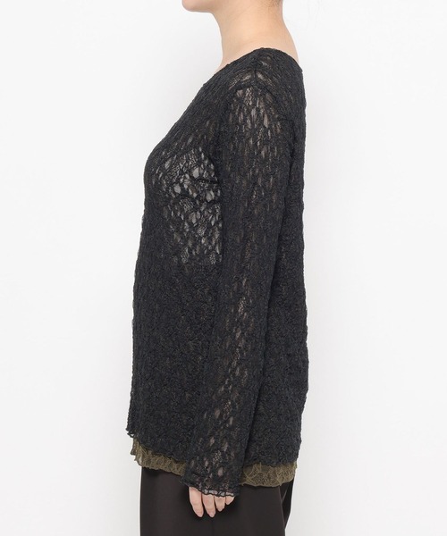 LEPSIM（レプシィム）の「《オフィスライン》レース2WAYプルオーバー　647856（Tシャツ/カットソー・レディース・ブラック/オフホワイト・FREE）」の17枚目の写真