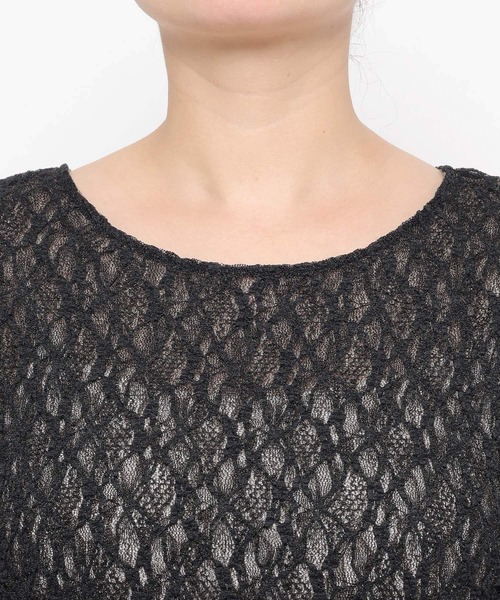 LEPSIM（レプシィム）の「《オフィスライン》レース2WAYプルオーバー　647856（Tシャツ/カットソー・レディース・ブラック/オフホワイト・FREE）」の19枚目の写真