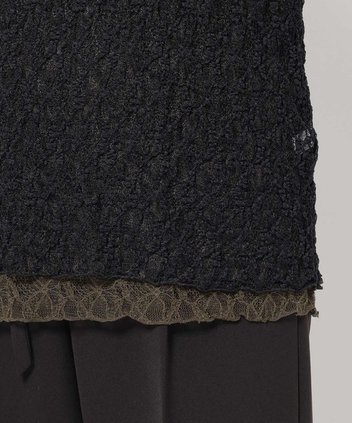 LEPSIM（レプシィム）の「《オフィスライン》レース2WAYプルオーバー　647856（Tシャツ/カットソー・レディース・ブラック/オフホワイト・FREE）」の21枚目の写真