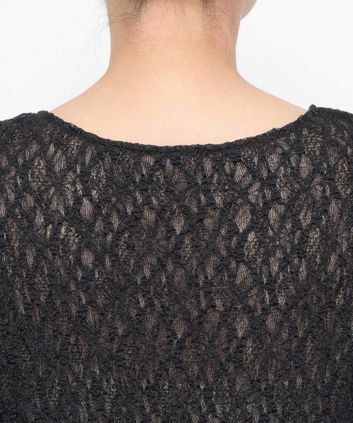 LEPSIM（レプシィム）の「《オフィスライン》レース2WAYプルオーバー　647856（Tシャツ/カットソー・レディース・ブラック/オフホワイト・FREE）」の22枚目の写真