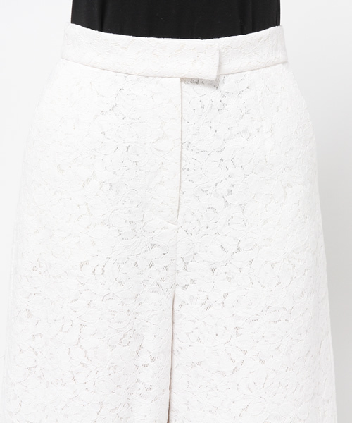 CORTES WORKS（コルテスワークス）の「CORTESWORKS ダブルレースワイドパンツ（その他パンツ・レディース・ホワイト/ベージュ・36/38）」の5枚目の写真