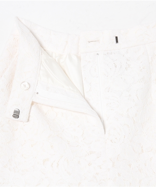 CORTES WORKS（コルテスワークス）の「CORTESWORKS ダブルレースワイドパンツ（その他パンツ・レディース・ホワイト/ベージュ・36/38）」の9枚目の写真