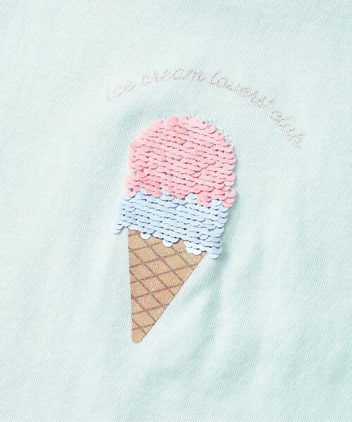 apres les cours(アプレレクール)の「モチーフスカラップTシャツ(Tシャツ/カットソー・キッズ・ミント/ブラック/アイボリー/ローズ・80/90/100/110/120/130/140)」の20枚目の写真