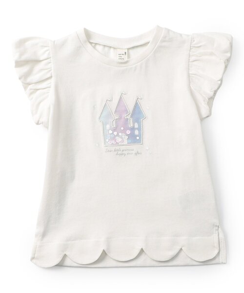 apres les cours(アプレレクール)の「モチーフスカラップTシャツ(Tシャツ/カットソー・キッズ・ミント/ブラック/アイボリー/ローズ・80/90/100/110/120/130/140)」の13枚目の写真