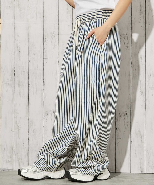 GORGE(ゴージ)の「《ストライプ》ワイドパンツ/カジュアル×リラックス/春夏/全4色(その他パンツ・レディース・ブラック系/ブラウン/ブルー/ブラック・F)」の7枚目の写真