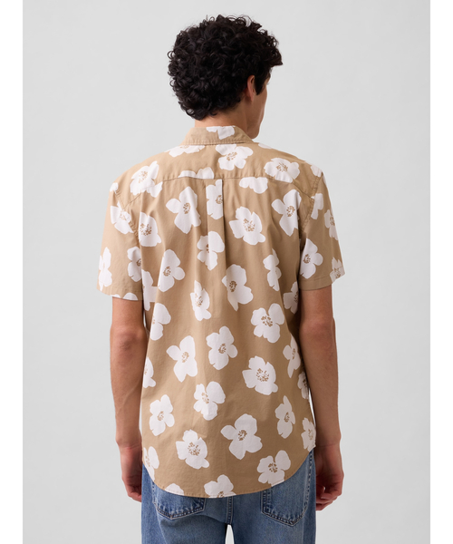 GAP（ギャップ）の「スタンダードフィット ストレッチ ポプリンシャツ（シャツ/ブラウス・メンズ・グリーン/ブラウン・L/XS/S/M/XL）」の5枚目の写真