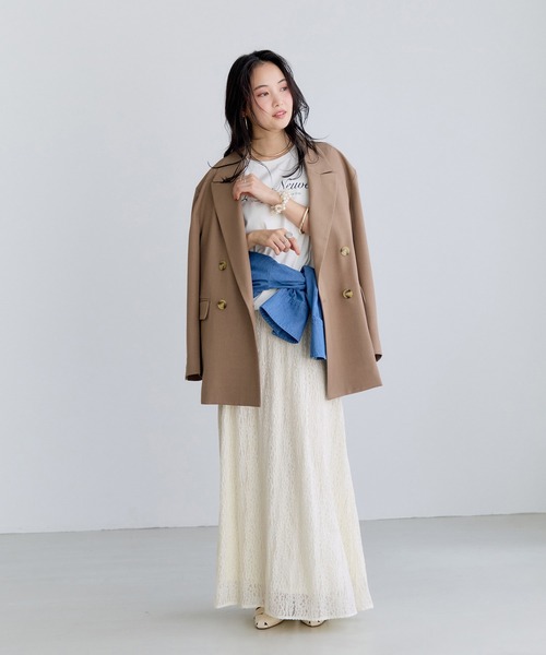 VIS（ビス）の「ラメレースフレアスカート（スカート・レディース・ブラック/キナリ・FREE）」の21枚目の写真