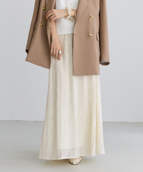 VIS（ビス）の「ラメレースフレアスカート（スカート・レディース・ブラック/キナリ・FREE）」の15枚目の写真