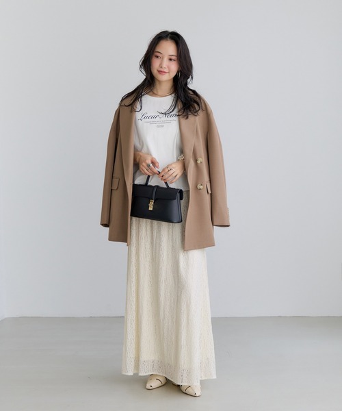 VIS（ビス）の「ラメレースフレアスカート（スカート・レディース・ブラック/キナリ・FREE）」の22枚目の写真