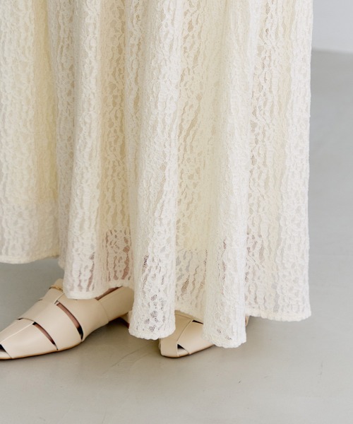 VIS（ビス）の「ラメレースフレアスカート（スカート・レディース・ブラック/キナリ・FREE）」の14枚目の写真