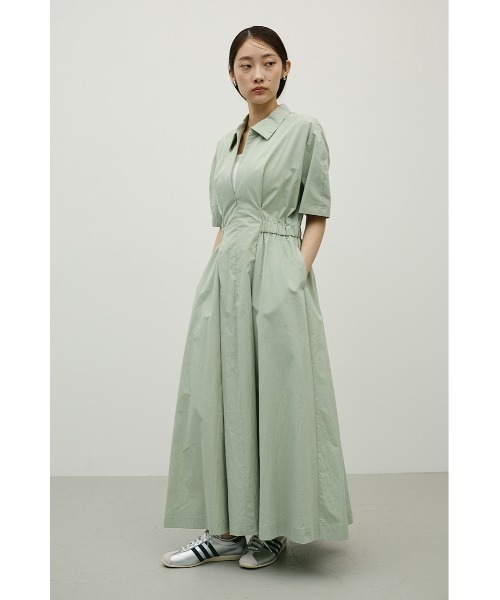 STYLEMIXER(スタイルミキサー)の「ウエストギャザーシャツワンピース(シャツワンピース・レディース・ブラック/ホワイト/ミント・SMALL/MEDIUM)」の10枚目の写真