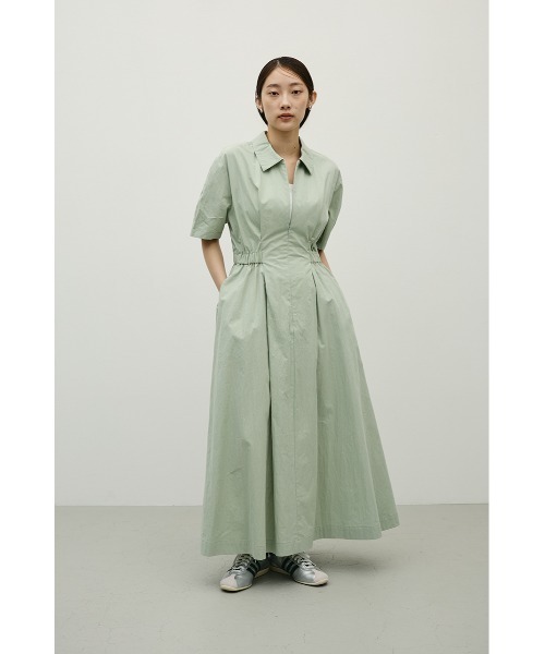 STYLEMIXER(スタイルミキサー)の「ウエストギャザーシャツワンピース(シャツワンピース・レディース・ブラック/ホワイト/ミント・SMALL/MEDIUM)」の11枚目の写真