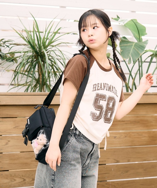 LOVETOXIC（ラブトキシック）の「【LTXC】クリアポケットショルダー（ショルダーバッグ・キッズ・ミント/ブラック/オフホワイト・F）」の3枚目の写真