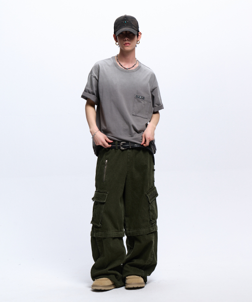 RSSC(アールエスエスシー)の「RIVET POCKET WASHING T-SHIRT - GRAY(Tシャツ/カットソー・レディース・その他・1/2)」の3枚目の写真