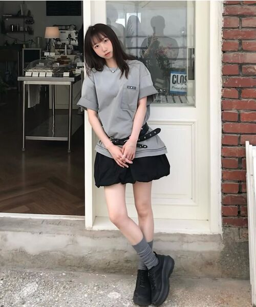RSSC(アールエスエスシー)の「RIVET POCKET WASHING T-SHIRT - GRAY(Tシャツ/カットソー・レディース・その他・1/2)」の11枚目の写真