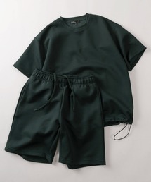 SlashDate（スラッシュデイト）の「【71】リップルダンボール ルームウェア/ドロストTシャツ＆ショートパンツ/セットアップ/2点セット/吸水速乾（ルームウェア/パジャマ）」