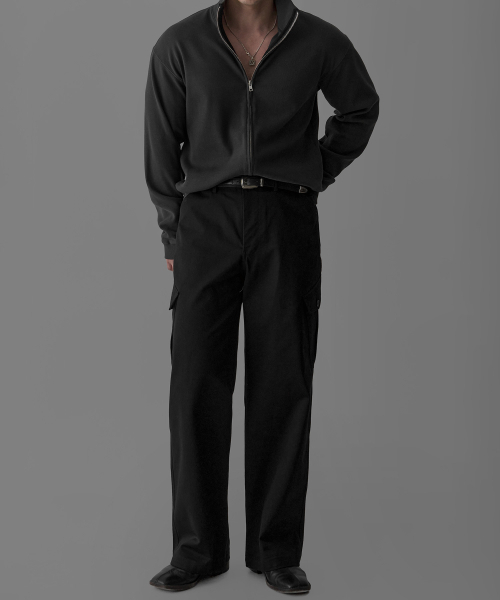 BOWLOW PRODUCT（バウロープロダクト）の「スラントカーゴパンツ[ブラック]（その他パンツ・メンズ・その他・MEDIUM/LARGE/X-LARGE）」の2枚目の写真