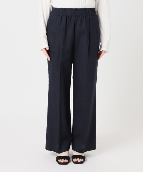JOURNAL STANDARD relume(ジャーナルスタンダード レリューム)の「リネンコットンギャザータックパンツ(その他パンツ・レディース・アイボリー/ネイビー/ブラウン・38/36)」の5枚目の写真