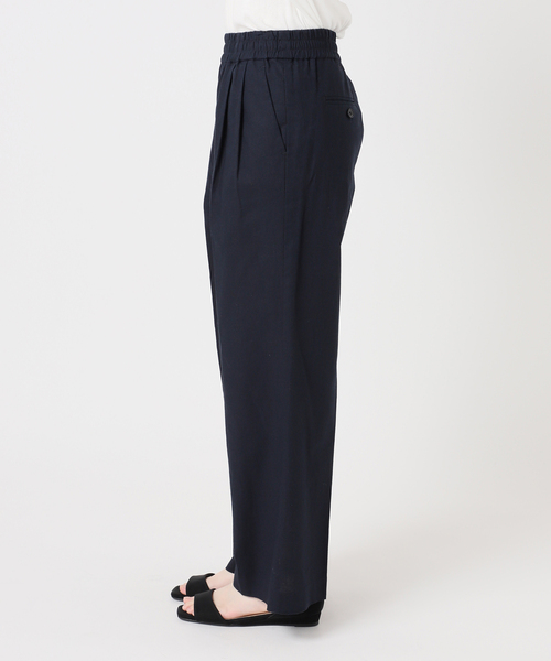 JOURNAL STANDARD relume(ジャーナルスタンダード レリューム)の「リネンコットンギャザータックパンツ(その他パンツ・レディース・アイボリー/ネイビー/ブラウン・38/36)」の6枚目の写真
