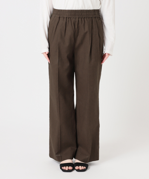 JOURNAL STANDARD relume(ジャーナルスタンダード レリューム)の「リネンコットンギャザータックパンツ(その他パンツ・レディース・アイボリー/ネイビー/ブラウン・38/36)」の20枚目の写真