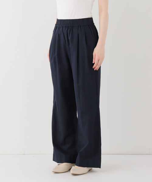 JOURNAL STANDARD relume(ジャーナルスタンダード レリューム)の「リネンコットンギャザータックパンツ(その他パンツ・レディース・アイボリー/ネイビー/ブラウン・38/36)」の21枚目の写真
