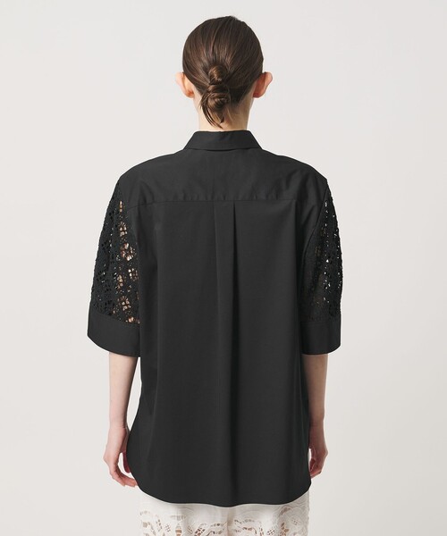 UNITED ARROWS(ユナイテッドアローズ)の「ラッセルレース コンビ シャツ ‐ウォッシャブル‐(シャツ/ブラウス・レディース・ブラック/ホワイト・FREE)」の13枚目の写真