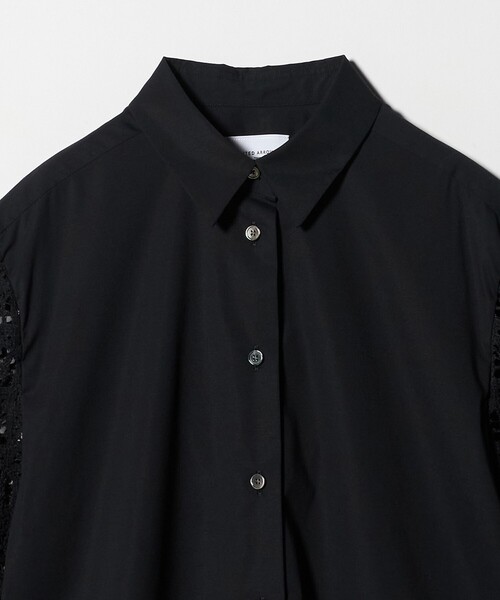 UNITED ARROWS(ユナイテッドアローズ)の「ラッセルレース コンビ シャツ ‐ウォッシャブル‐(シャツ/ブラウス・レディース・ブラック/ホワイト・FREE)」の16枚目の写真