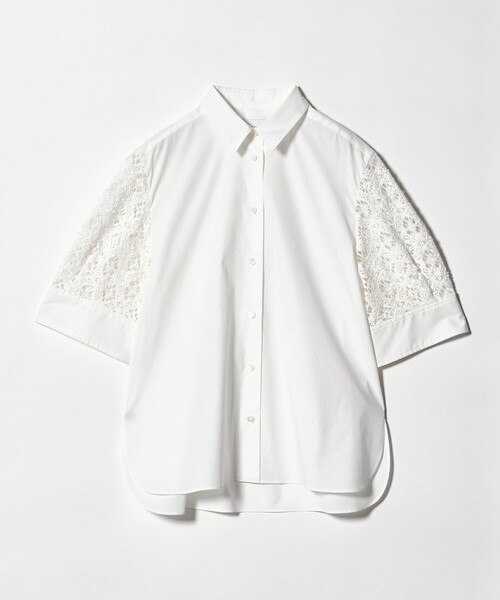 UNITED ARROWS(ユナイテッドアローズ)の「ラッセルレース コンビ シャツ ‐ウォッシャブル‐(シャツ/ブラウス・レディース・ブラック/ホワイト・FREE)」の22枚目の写真