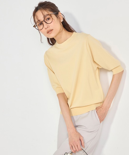 GALLORIA(ギャローリア)の「【洗濯機で洗える・UVカット・接触冷感】パフ袖ニット(ニット/セーター・レディース・ライトブルー/ライトイエロー/ライトグレー・S/M/LL/L)」の7枚目の写真