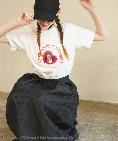 Firsthand(ファーストハンド)の「Firsthand/ファーストハンド マリリンモンロー ショートスリーブ ハート フォト Tシャツ / プリントTシャツ(Tシャツ/カットソー・レディース・チャコールグレー/ホワイト・FREE)」の4枚目の写真