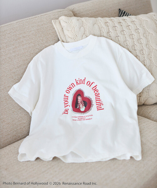 Firsthand(ファーストハンド)の「Firsthand/ファーストハンド マリリンモンロー ショートスリーブ ハート フォト Tシャツ / プリントTシャツ(Tシャツ/カットソー・レディース・チャコールグレー/ホワイト・FREE)」の6枚目の写真