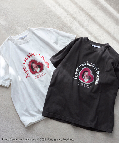 Firsthand(ファーストハンド)の「Firsthand/ファーストハンド マリリンモンロー ショートスリーブ ハート フォト Tシャツ / プリントTシャツ(Tシャツ/カットソー・レディース・チャコールグレー/ホワイト・FREE)」の8枚目の写真