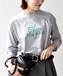 monmimi（モンミミ）の「【SHIPS any別注】monmimi:〈洗濯機可能〉ロゴ プリント ロンTEE 26SS（Tシャツ/カットソー）」