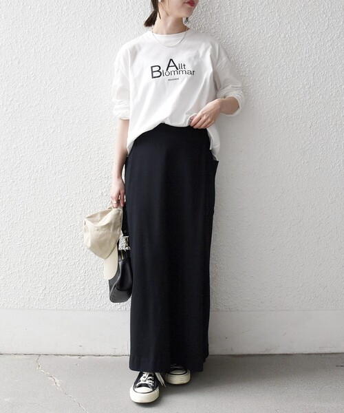 monmimi(モンミミ)の「【SHIPS any別注】MONMIMI:〈洗濯機可能〉ロゴ プリント ロンTEE 26SS(Tシャツ/カットソー・レディース・ライトブルー/ホワイト/ピンク・ONE SIZE)」の4枚目の写真