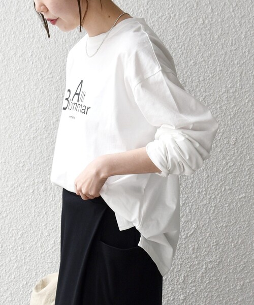 monmimi(モンミミ)の「【SHIPS any別注】MONMIMI:〈洗濯機可能〉ロゴ プリント ロンTEE 26SS(Tシャツ/カットソー・レディース・ライトブルー/ホワイト/ピンク・ONE SIZE)」の10枚目の写真